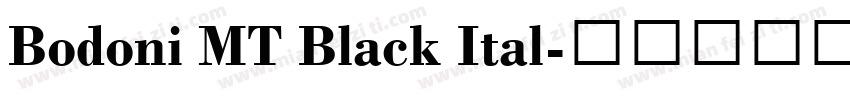 Bodoni MT Black Ital字体转换